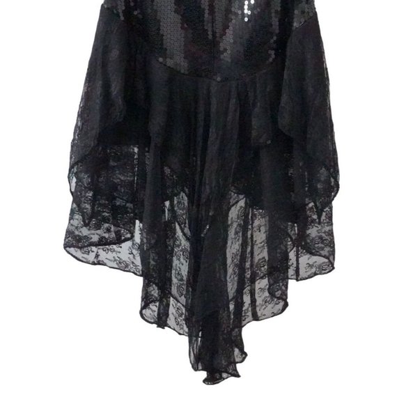 Vintage Climax Dress David Howard Karen Okada Cocktail Party Black Sequins Lace - Picture 7 of 13